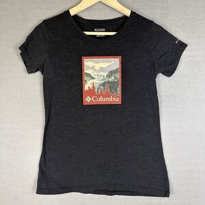 Columbia Women's  Mountains Graphic  T-shirt Size S Cotton
